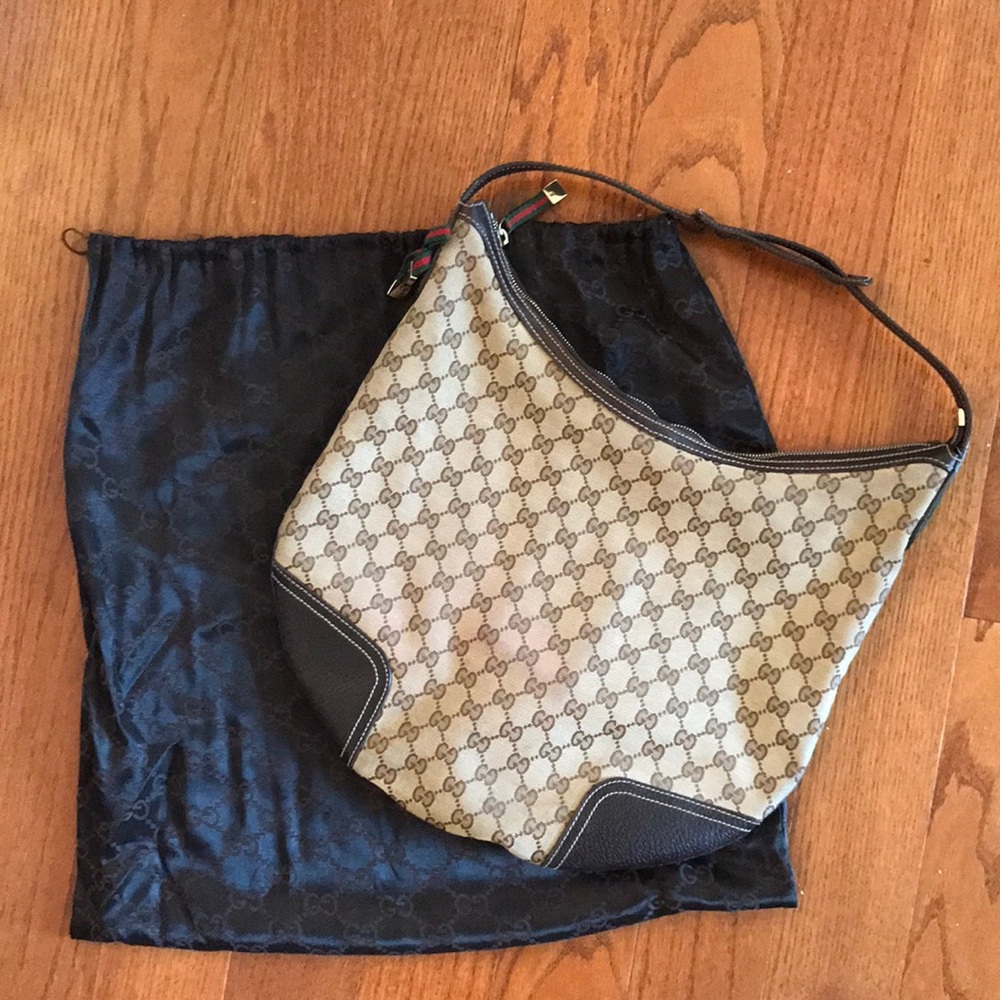 Hobo style Gucci bag with Gucci Dust Bag.
